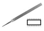 Напильник плоский узкий VALLORBE LP1132 длина 150 мм насечка №3, шт