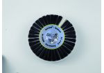Щетка щетинная HATHO 6480 черная 7-рядная, прямая с фетровыми прокладками диаметр 80 мм, шт